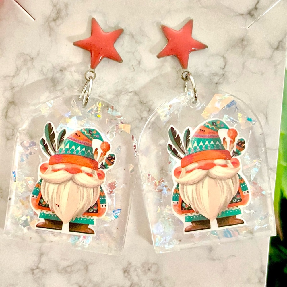 Acrylic Gnome Earrings